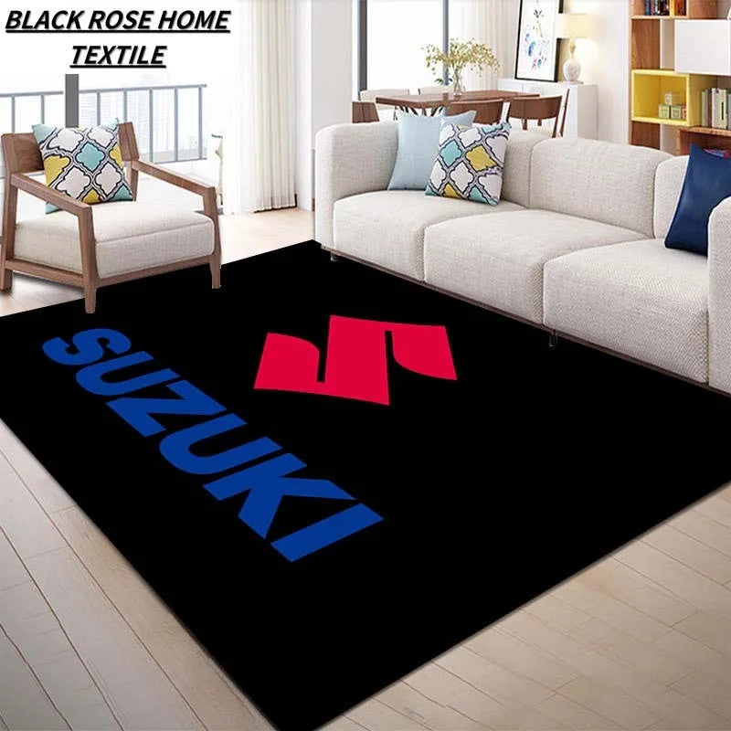 Suzuki Cool Motorcycle Display Carpet Work Floor Mat Garage Racing Moto Electric Vehicle Entrance Anti Slip Doormat Bedroom Rug