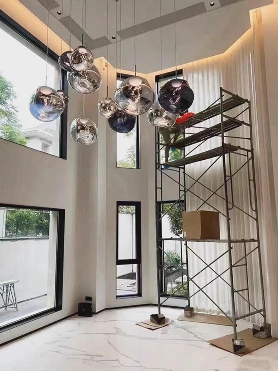 Original Lava Lamp Acrylic Pendant Lights LED Ceiling Pendant Lamp Duplex Staircase Villa Home Decor Lighting Fixtures Luminarie