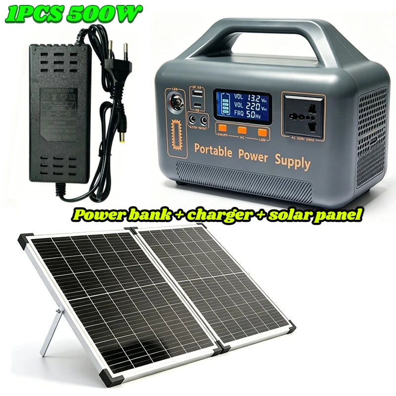 500W 220V Portable Power Station 400W 15-30Ah Power Bank LiFePO4 for Solar Generator Outdoor Energy Camping RV Backup Power Bank