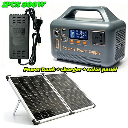 500W 220V Portable Power Station 400W 15-30Ah Power Bank LiFePO4 for Solar Generator Outdoor Energy Camping RV Backup Power Bank