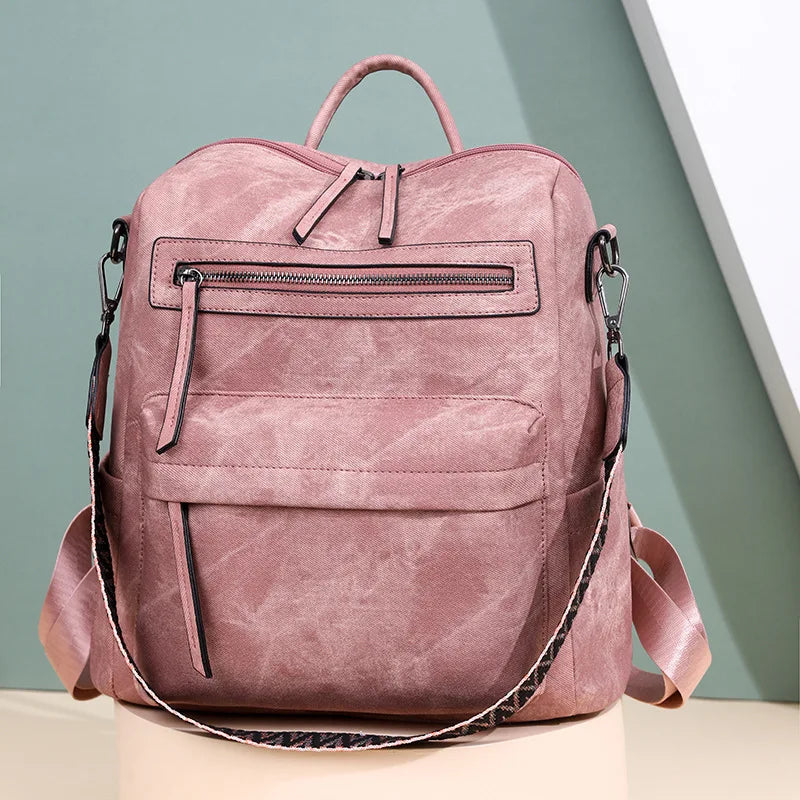 Trendy Women's Backpack Soft Leather Versatile Shoulder Crossbody Bag Large Capacity Travel Backpack Designer Luxury Storage Bag