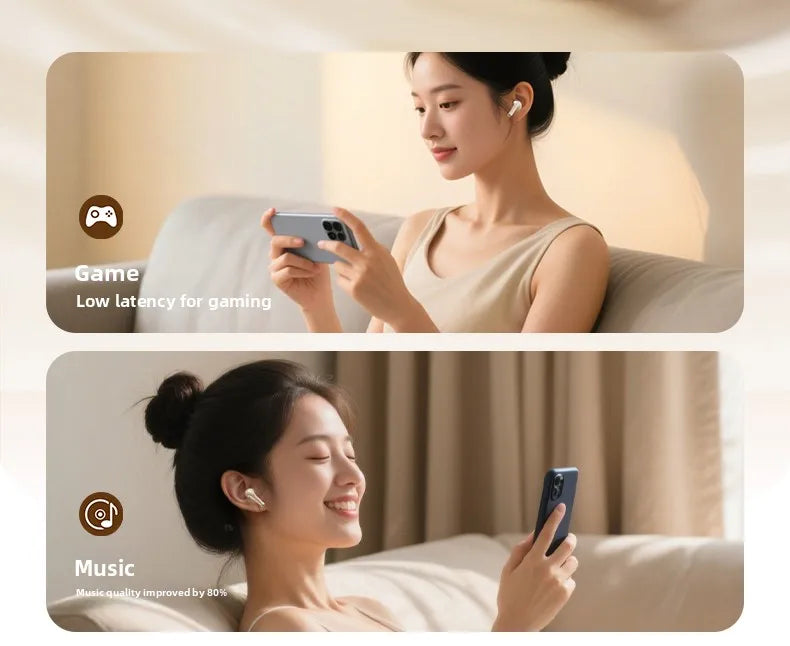 Original New Lenovo TWS Earphones EA166 Bluetooth V5.4 True Wireless Headphones Hi-Fi Sound Waterproof Headset Leather Texture