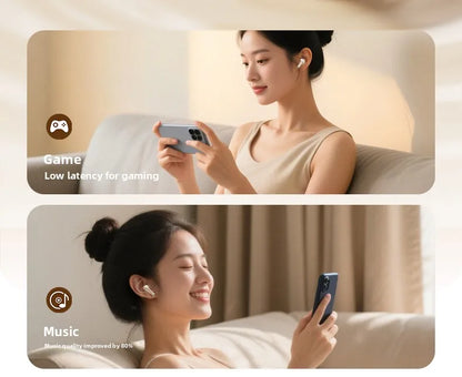 Original New Lenovo TWS Earphones EA166 Bluetooth V5.4 True Wireless Headphones Hi-Fi Sound Waterproof Headset Leather Texture