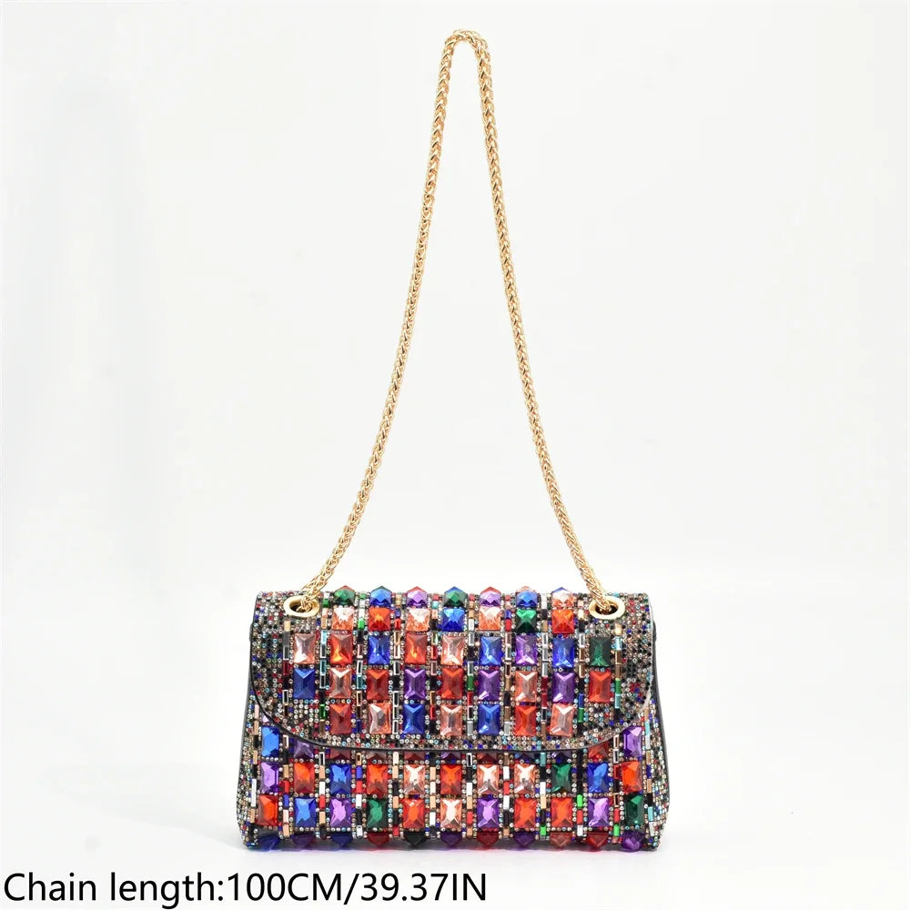 New Arrival African Style Ladies Shoes and Bags Set Latest Italian Women Shoes and Bag Set with Rhinestone Heels Women Luxury