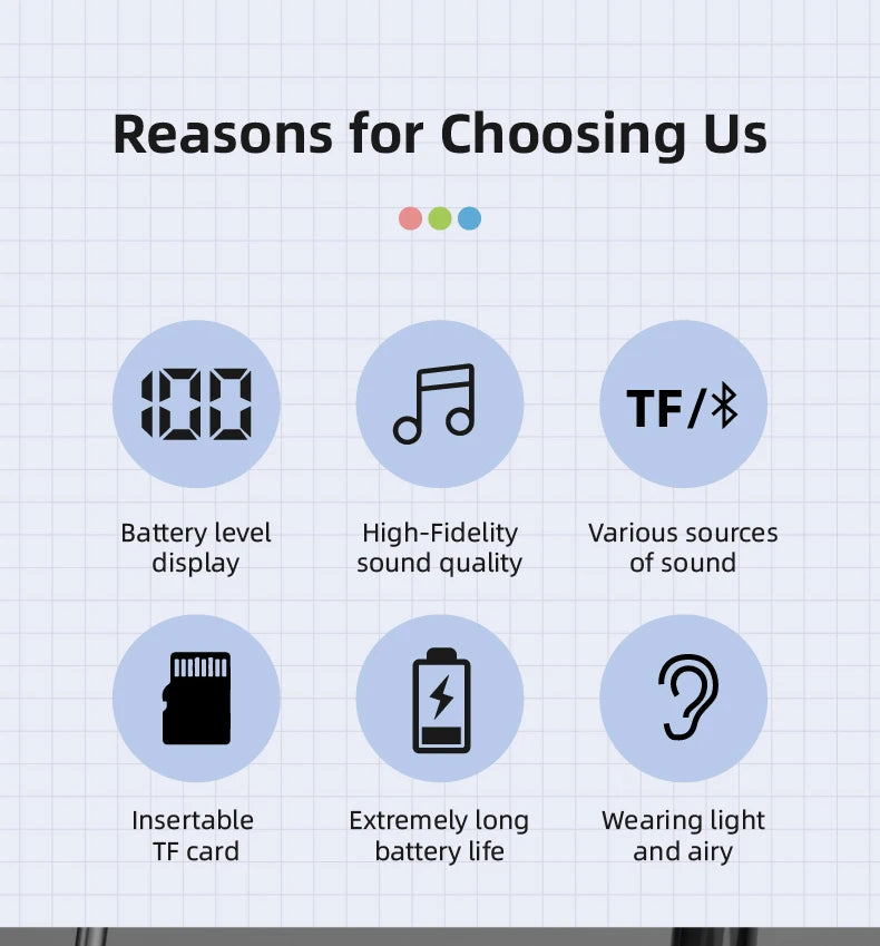 KEBIDUMEI 4-in-1 Neckband Bluetooth 6.0 Earphones ENC Noise Reduction Wireless Headsets Wired Mode TF Card FM Radio Headphones