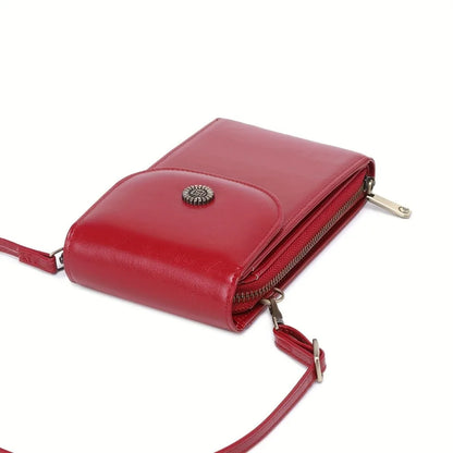 RFID Blocking Crossbody Phone Wallet Soft Leather Wallets Vintage Cell Phone Purse Versatile Female Shoulder Bags Women Handbag