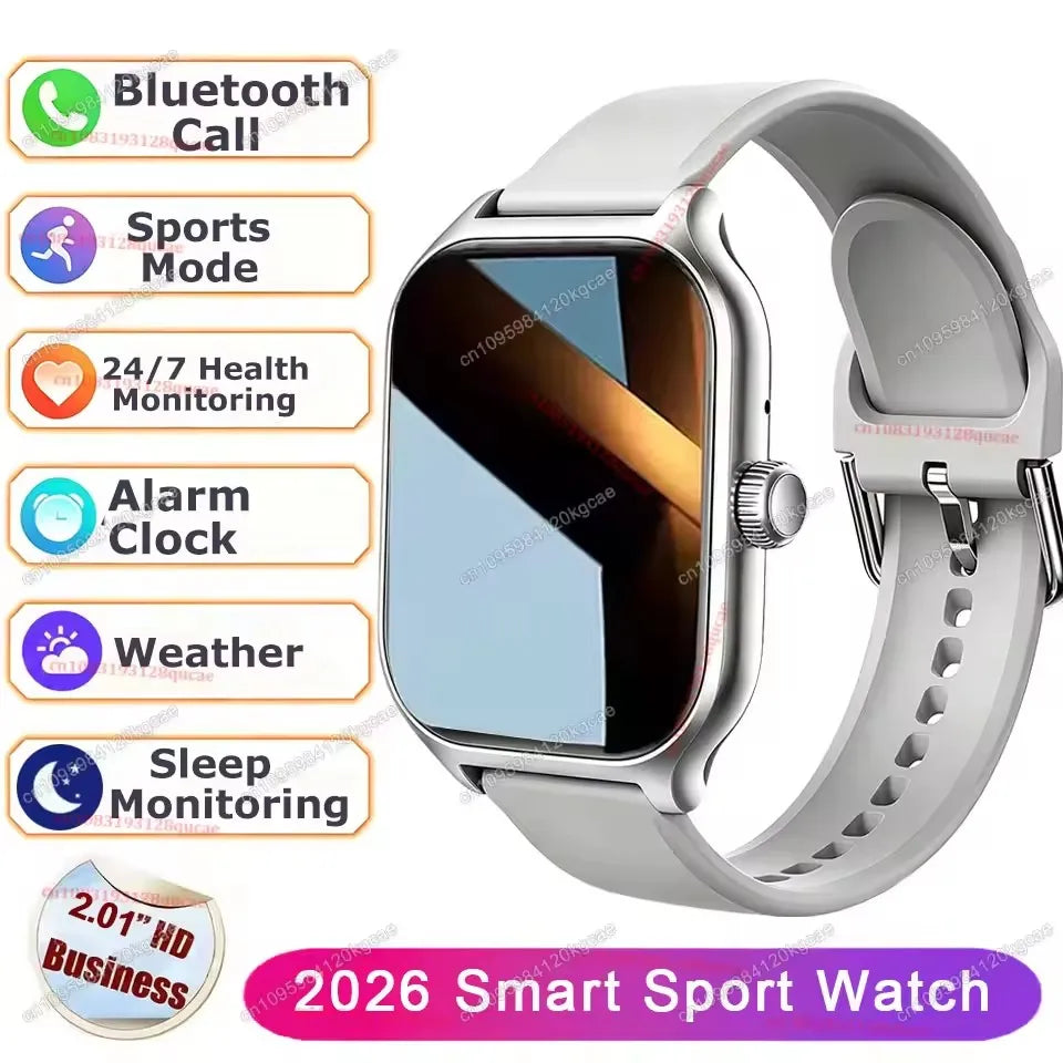 2026 New Smart Watch Bluetooth Call Message Reminder 24 Hour Health Monitoring Smart Watch Gift for Men and Women