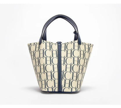 CH Large Capacity Commuter Travel Handbag Luxury Brand Fashion Texture Letter Printed Women's Shoulder Bag
