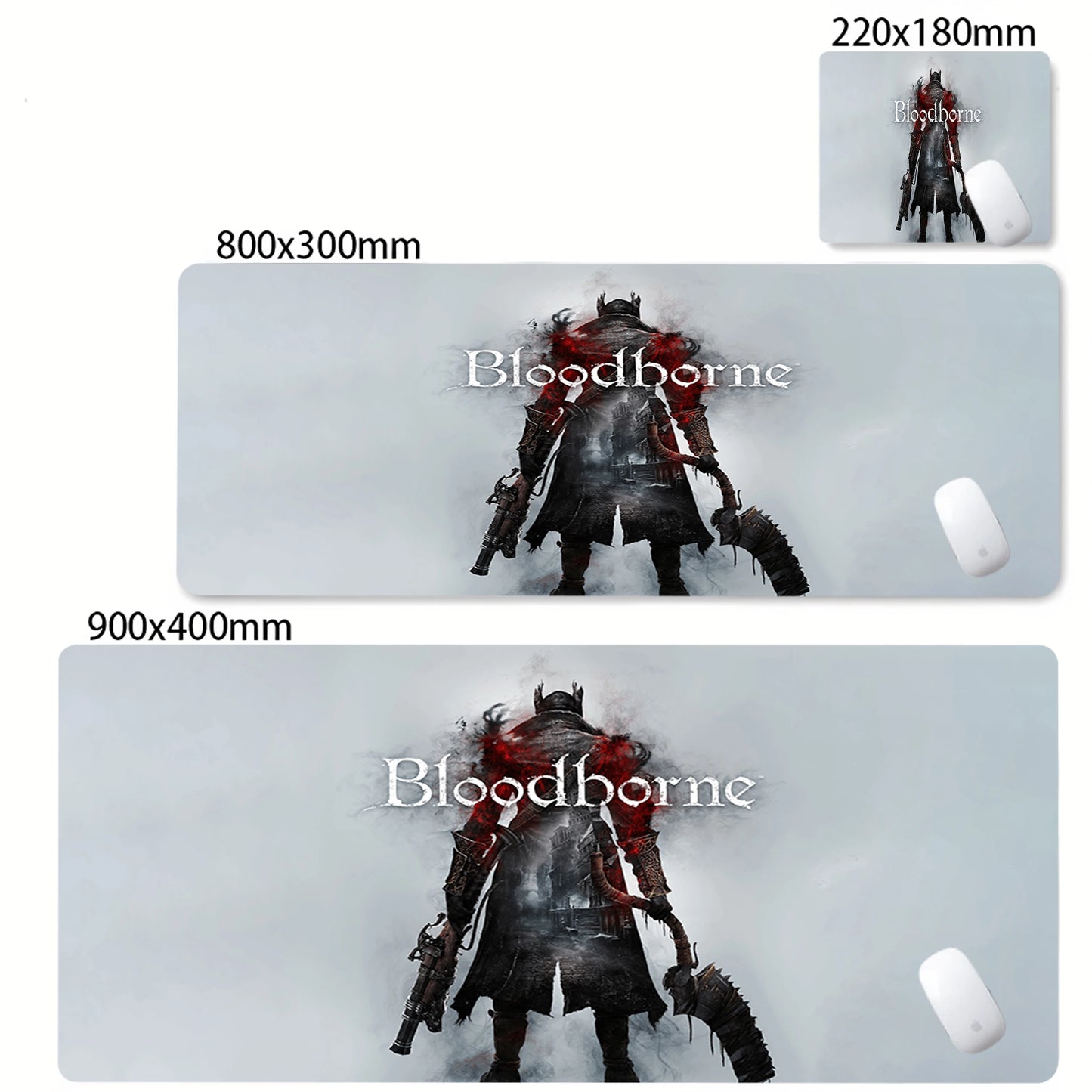 HD Printing Bloodborne Large Size Pc Mousepad Game Decoration Computer Non-slip Rubber Mouse Pad Office Keyboard Desk Mat Carpet