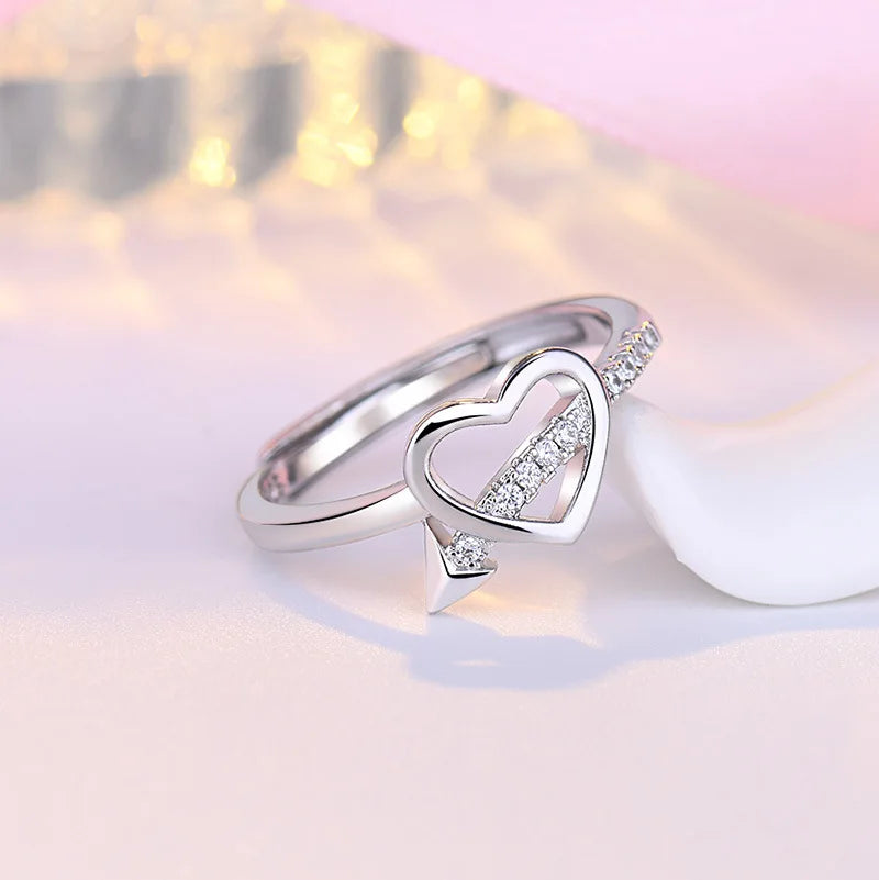 Original 925 Sterling Silver Ring High Quality Adjustable Opening AAA Zircon For Women Wedding Fine Fashion Jewelry Gift