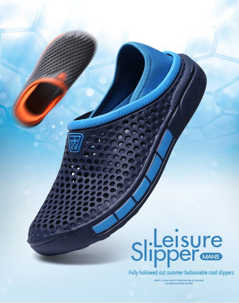 Summer Outdoor Men's Slippers Garden Clogs Male Casual Shoes Fashion Luxury Sandals Comfort Home Soft Slippers 40-47