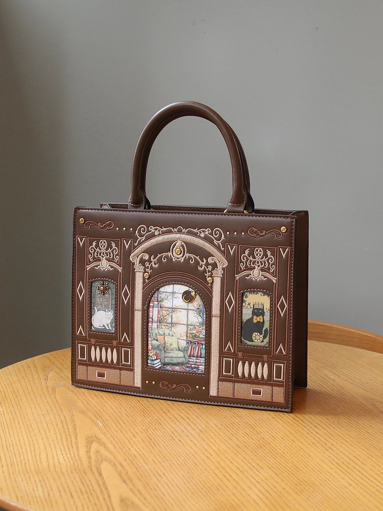 2026 Light Luxury Niche Design Fashion New Cat Bag Light Luxury Heavy Industry Craft Embroidery Thread Small Square B