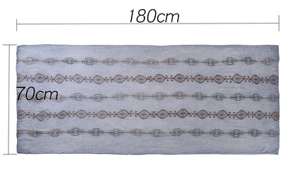 Vintage Crinkle Embroidery Hijab Textured Fabric Muslim Shawl Headscarf Soft Breathable Islamic Women Head Wrap Scarf