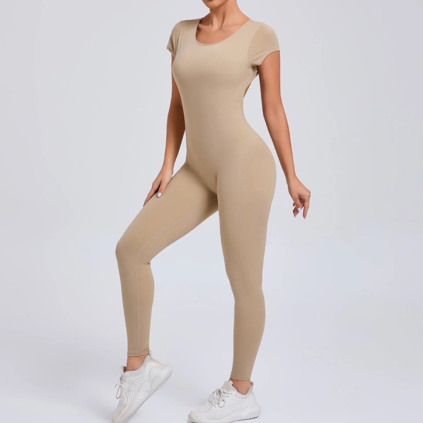 Sports Jumpsuit Woman Gym Sexy Long Jumpsuits One Pieces Fitness Overalls Yoga Sportswear Black Body Women Clothes Short Sleeve