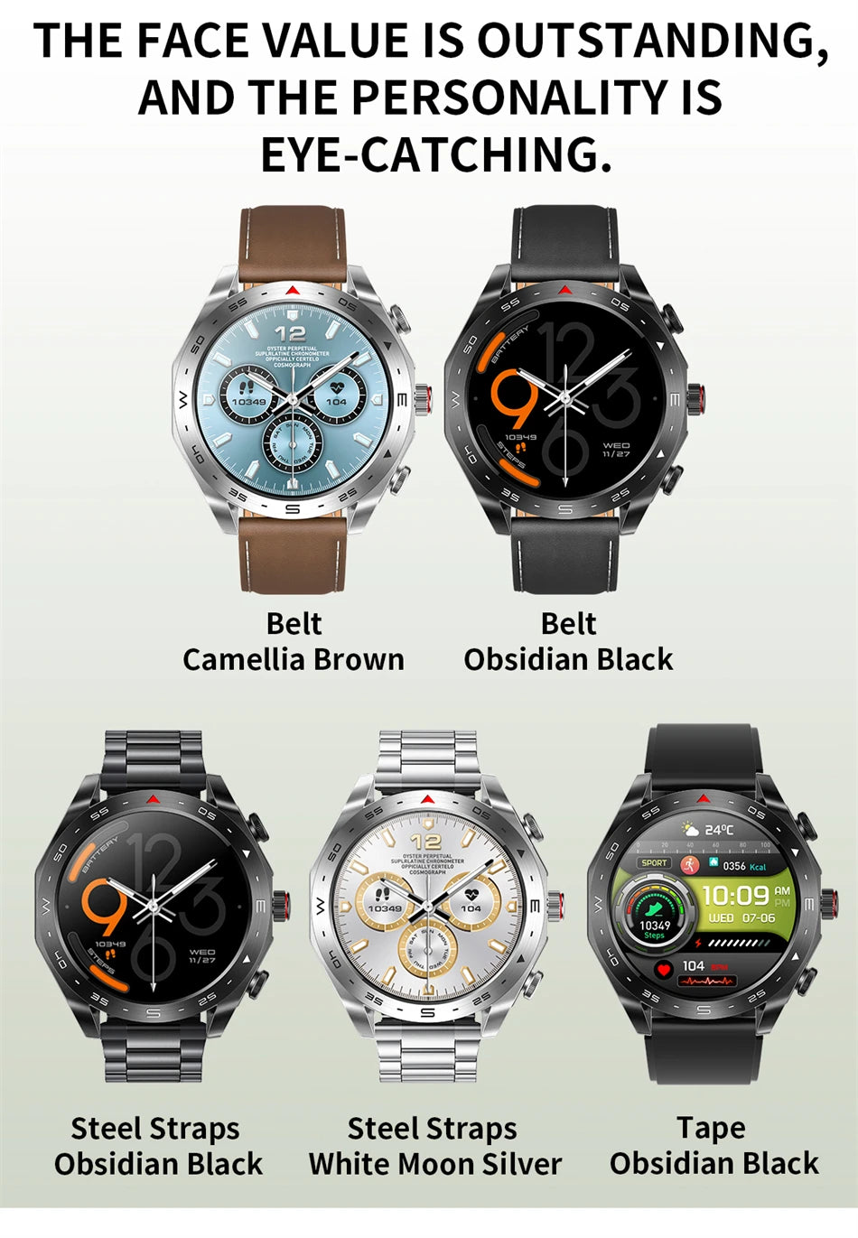LIGE With Earbuds Bluetooth Headset Smartwatch Women Speaker Tracker Music Sport Watch Men Waterproof Smart Watch AMOLED Screen