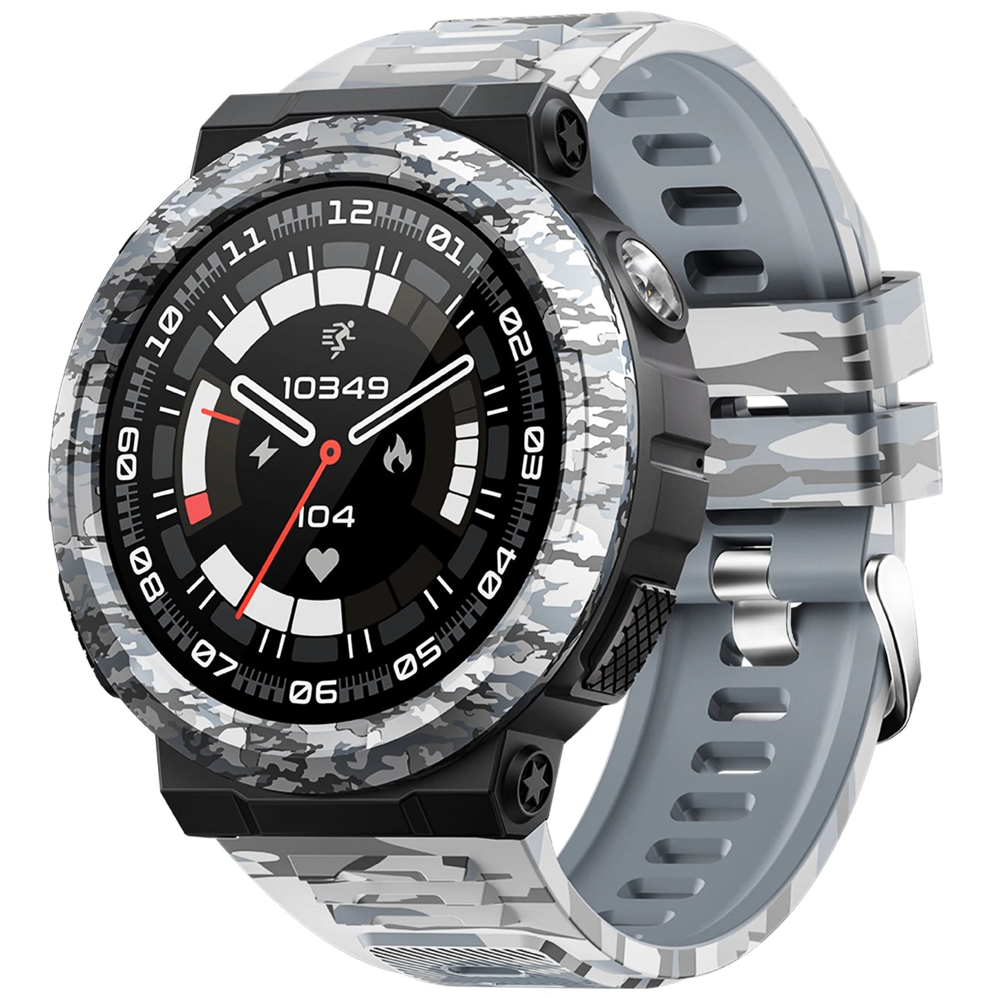 EIGIIS Smart Watches for Men with LED Flashlight 1.53" HD with 100+ Sport Modes Health/Sleep Monitor and 3ATM Waterproof Watche
