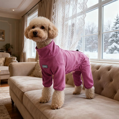 Spring Winter Velvet Four Leg Sweatshirt for Huibit Autumn Warm Green Coat for Bedlington Italy Greyhound Coffee Green Pajamas
