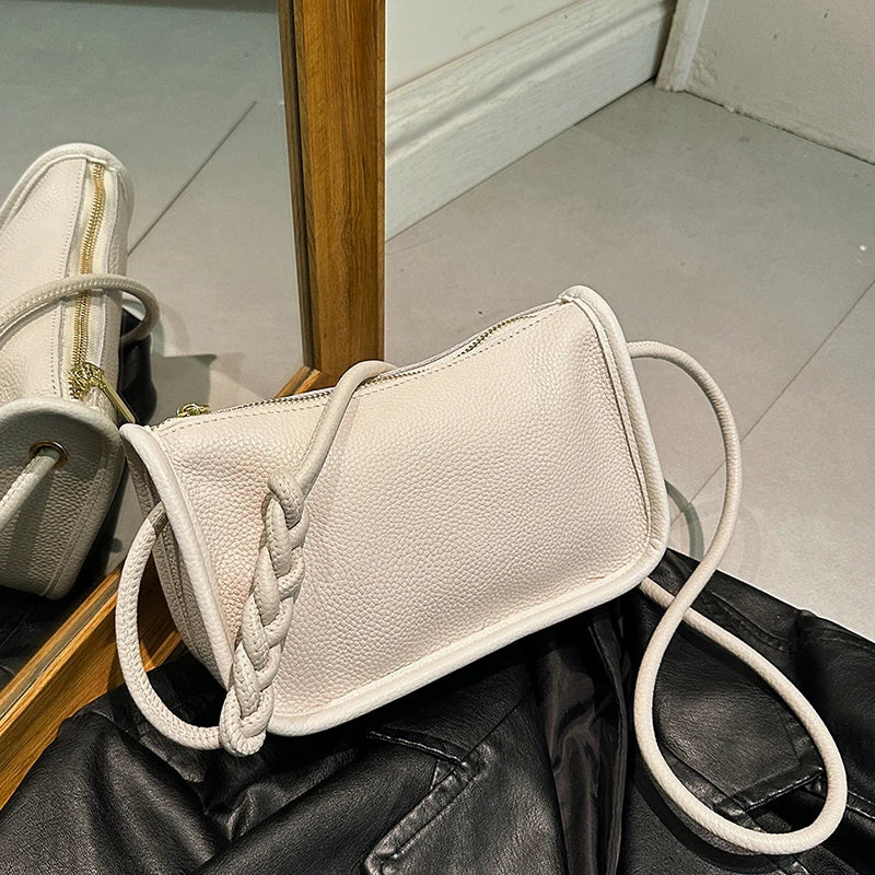100%Real Cowhide Genuine Leather Sac Fashion Women Crossbody Bags For Ladies New High Capacity Shoulder Bag Handbag Female Purse