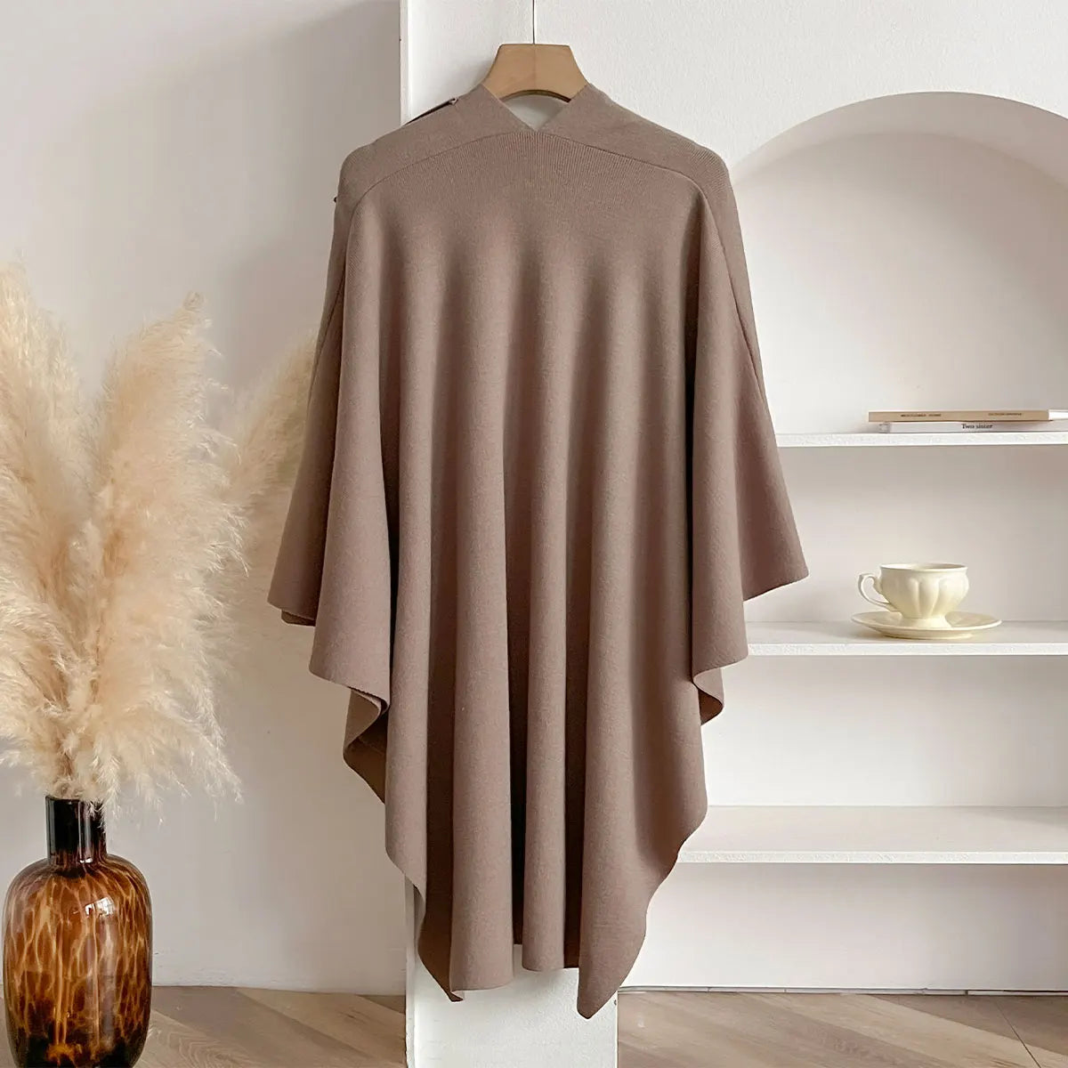 Women Poncho Winter Warm Solid Color Shawl Double Sided Designer Blanket Luxury Scarf Female Cloak Cashmere Pashmina Cape Stole