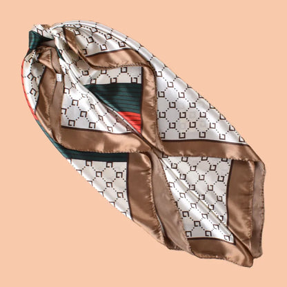 1PC Women's Summer Beach Accessory Fashion Satin Square Scarf 90*90inch Multi-use Headscarf Party Use Versatile Hair Towel
