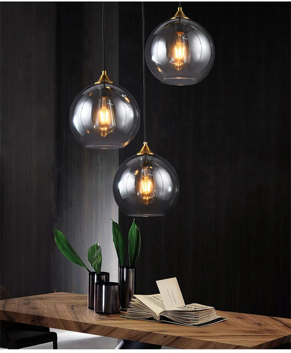 Dropshipping Glass Pendant Lights Modern Living Room Restaurant Kitchen Fixtures Pendant Lamp Home Decor Lamps Bedroom Luminaria