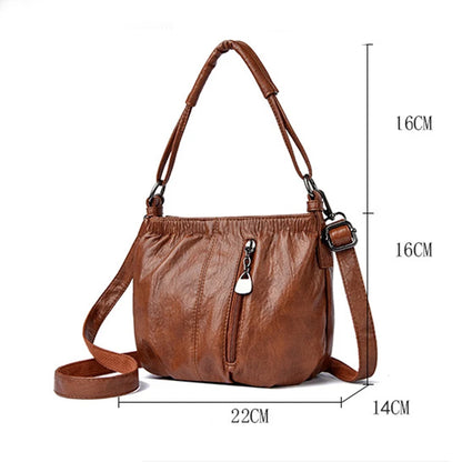Casual Leather Shoulder Bags for Women's Luxury Handbags Designer Crossbody Messenger Bag Shell Vintage Handbag Tote