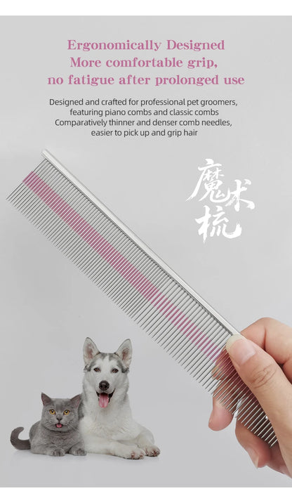 Professional Pet Grooming Magic Comb High End Car Painting Process Cat and Dog Comb Pet Shop Pet School