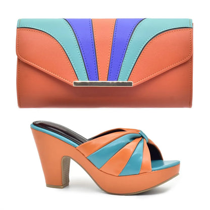Italian Shoes and Bags Matching Set High Heels Women Wedges Shoes for Women Nigerian Party Women with Bag Set Plus Size Heels 42