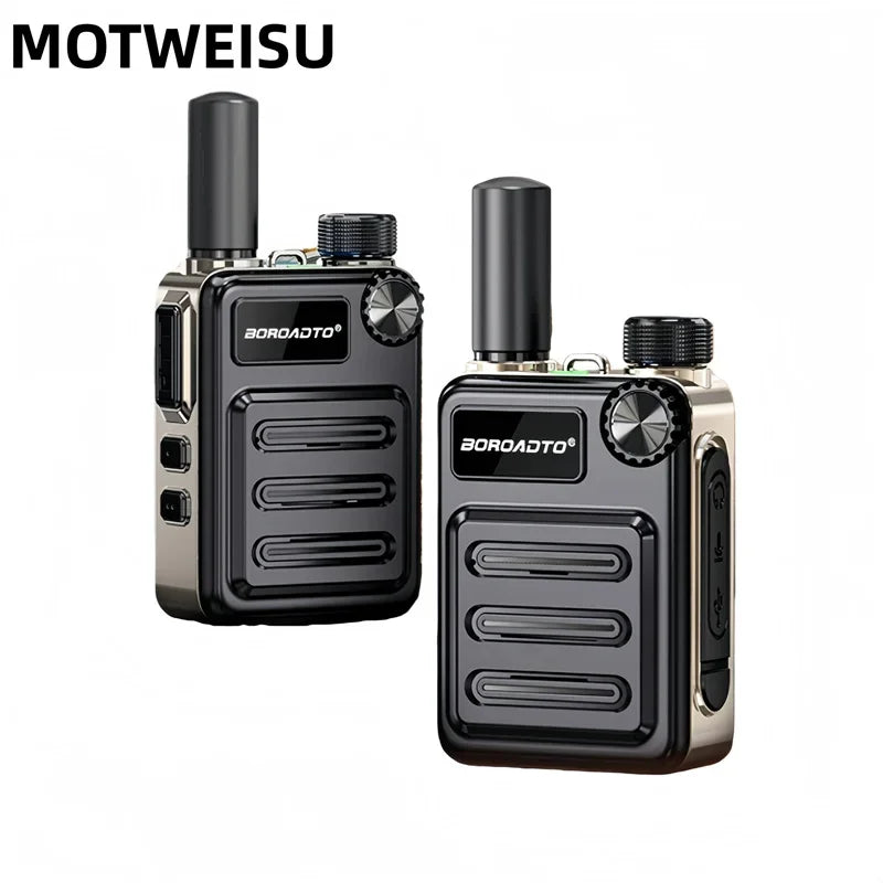 Mini Walkie Talkie 5W UHF 400-470MHz 16CH Two Way Radio One Key Frequency Matching Long Standby Portable Handheld Transceiver