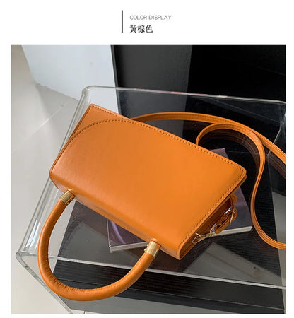 Texture Small Bag for Women, New Trend This Year Solid Color Crossbody Bag, Fashionable Hand-held Small Square Bags Trend