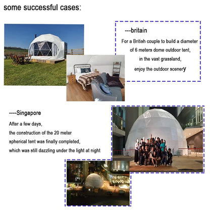 Geodesic Glass Dome Houseluxury Hotel Qlamping Tent Yurt Ball Tent Domes 9 M2