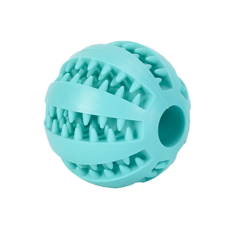 Interactive Silicone Rubber Ball for Dogs And Cats Puppy Chewing Toy Pet Tooth Cleaning Feeder Treat Ball Fun Chew Toy