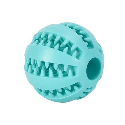 Interactive Silicone Rubber Ball for Dogs And Cats Puppy Chewing Toy Pet Tooth Cleaning Feeder Treat Ball Fun Chew Toy