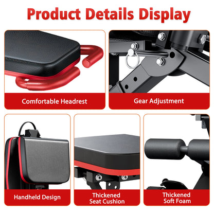 14-in-1 Foldable Dumbbell Bench Weight Pre-Assembled Multi-Functional 1000 lbs 6 Adjustable Levels for Full Body Workout