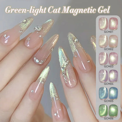 BORN PRETTY 10ml Cat Magnetic Gel Nail Polish Moonlight Glass Bead Water Light Crystal Soak Off UV Varnish For DIY Nail Art