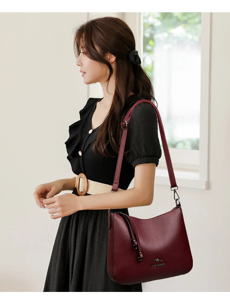 Luxury Leather Large Capacity Handbags Women Bags Designer Tote Bag Shoulder Crossbody Sac Ladies Shopping Messenger Bags