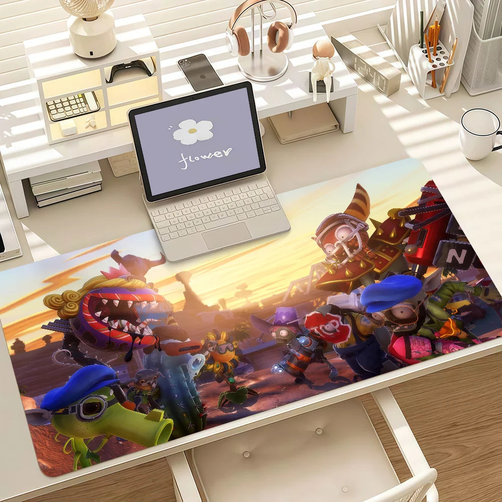 Game P-Plants Vs Z-Zombies Strategy Mouse Pad Anti Slip Rubber Edge Locked Thickened Laptop Gaming Desk Mat
