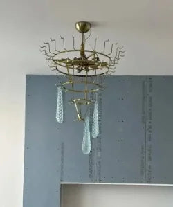 Modern Vintage French Glass Living Room Chandelier Designer Bedroom Mid-Century Style Duplex-Style Dining RoomLarge Villa Lights