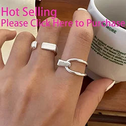 VENTFILLE 925 Sterling Silver Geometric Multilayer Round Bead Ring Female Fashion Punk Temperament Prevent Allergy Charm Jewelry