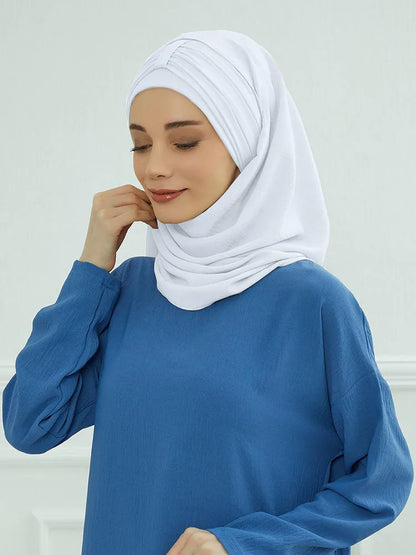 Large Plain Muslim Hat Inner Hijab Caps Ramadan Headwraps Pre-design