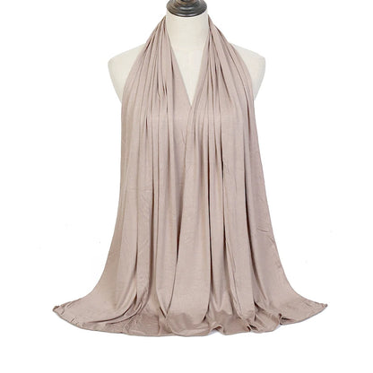 Premium Modal Cotton Jersey Hijab Scarf Long Muslim Shawl Plain Soft Turban Tie Head Wraps For Women Africa Headband 170x60cm