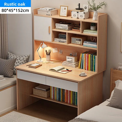 Aesthetic Desk Home Modern Simple Bookshelf Integrated Student Bedroom Learning To Write With Drawing Desk Office Computer Desk