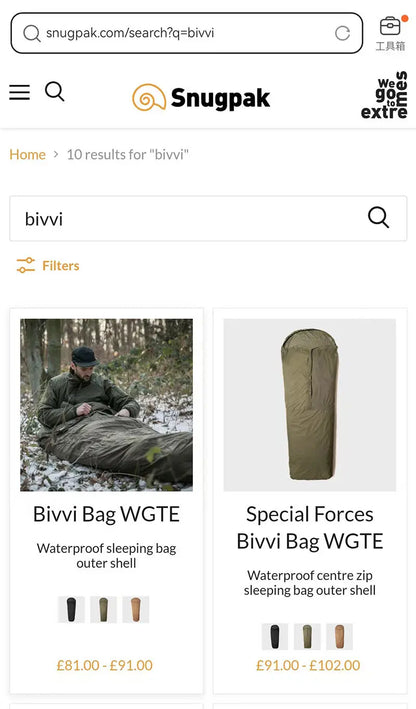 Sngpak Bivvy Bag Waterproof Sleeping Bag Outer Shell, Lightweight Tyvek Bivy Sack, OEM Alternative-Same Quality As The Original