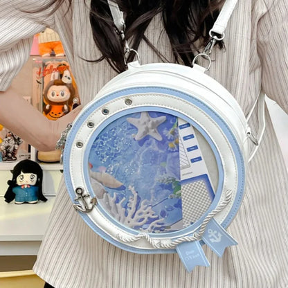 2026 New Sweet Y2k Aesthetic Shoulder Bags Women Kawaii Fashion Casual Backpacks Trendy transparent Travel Crossbody Ita Bags