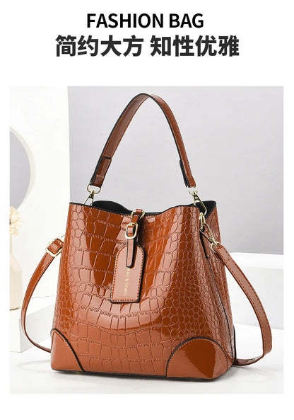 Retro PU Leather Purses and Handbags 2025 Shoudler Bags for Women Luxury Designer Women Crossbody Bucket Bag Sac A Main