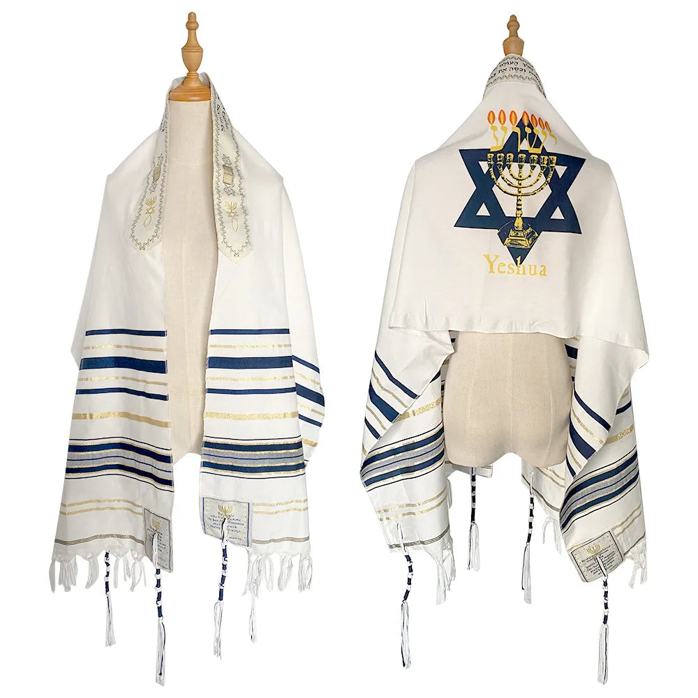 2026 Unisex Jewish Tallit Prayer Shawl Talis Scarf Lord Prayer Head Holy Spirit Pilgrim Shawls Red Ethnic Wraps Fashion 50x180cm