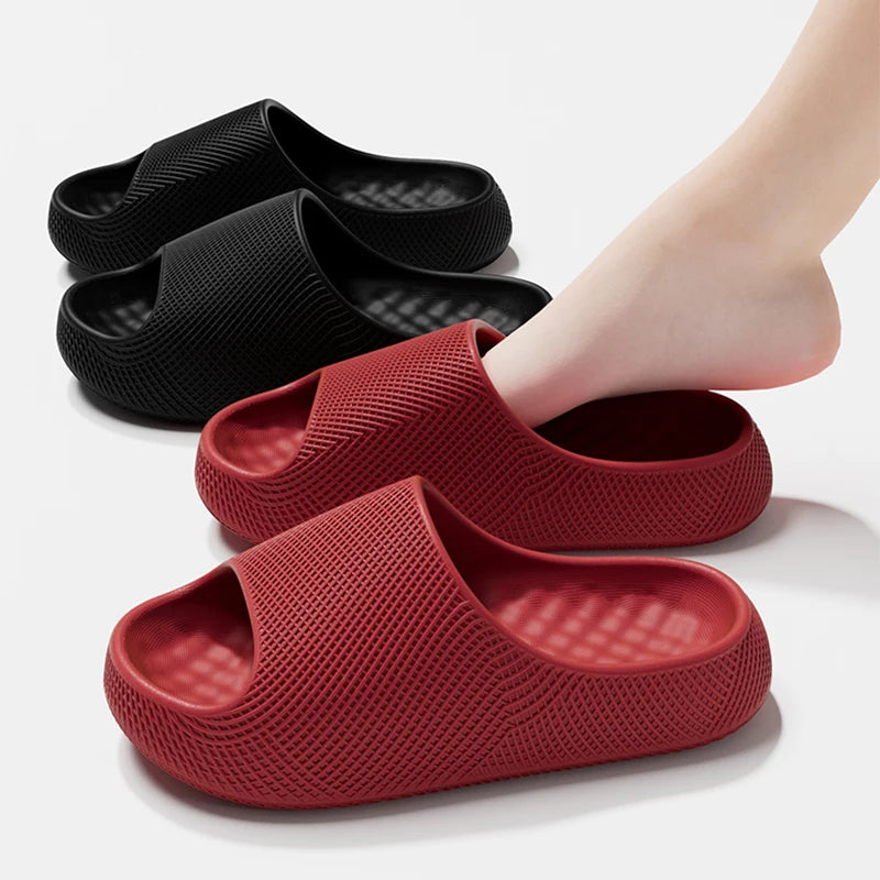 2026 Summer Thick Sole Eva Slippers Women Lightweight Soft Sole Non Slip Beach Sandals Woman Comfortable Platform Cloud Slides