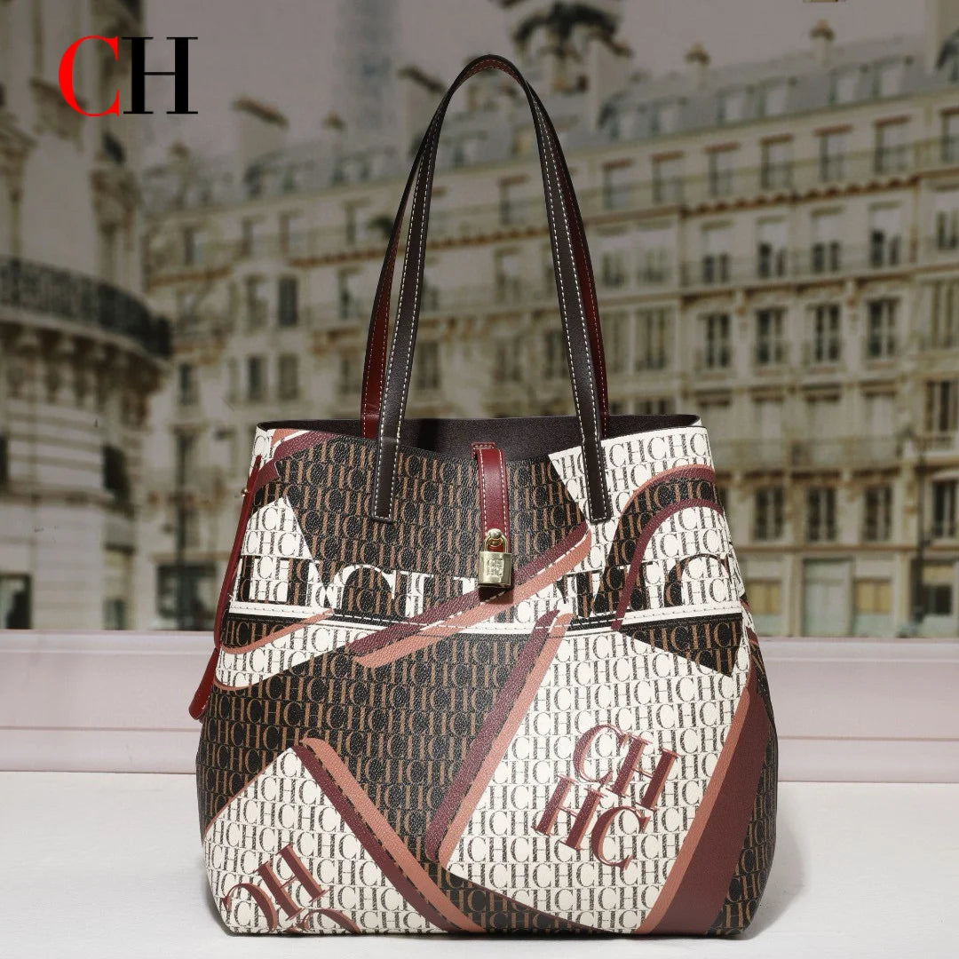 CH Ladies Handbag Large Capacity Shoulder Bag Ladies Handbag Luxury Brand 2026 New Multifunctional Fashion Design Classic Retro