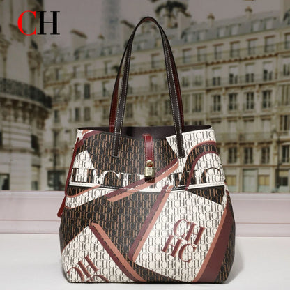 CH Ladies Handbag Large Capacity Shoulder Bag Ladies Handbag Luxury Brand 2026 New Multifunctional Fashion Design Classic Retro