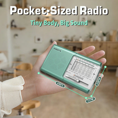 XHDATA D219 FM1-2/AM/SW1-9 11 Bands World Radio Receiver Fine Tuning Step High Sensitivity Pocket Size Walkman Digital Radio